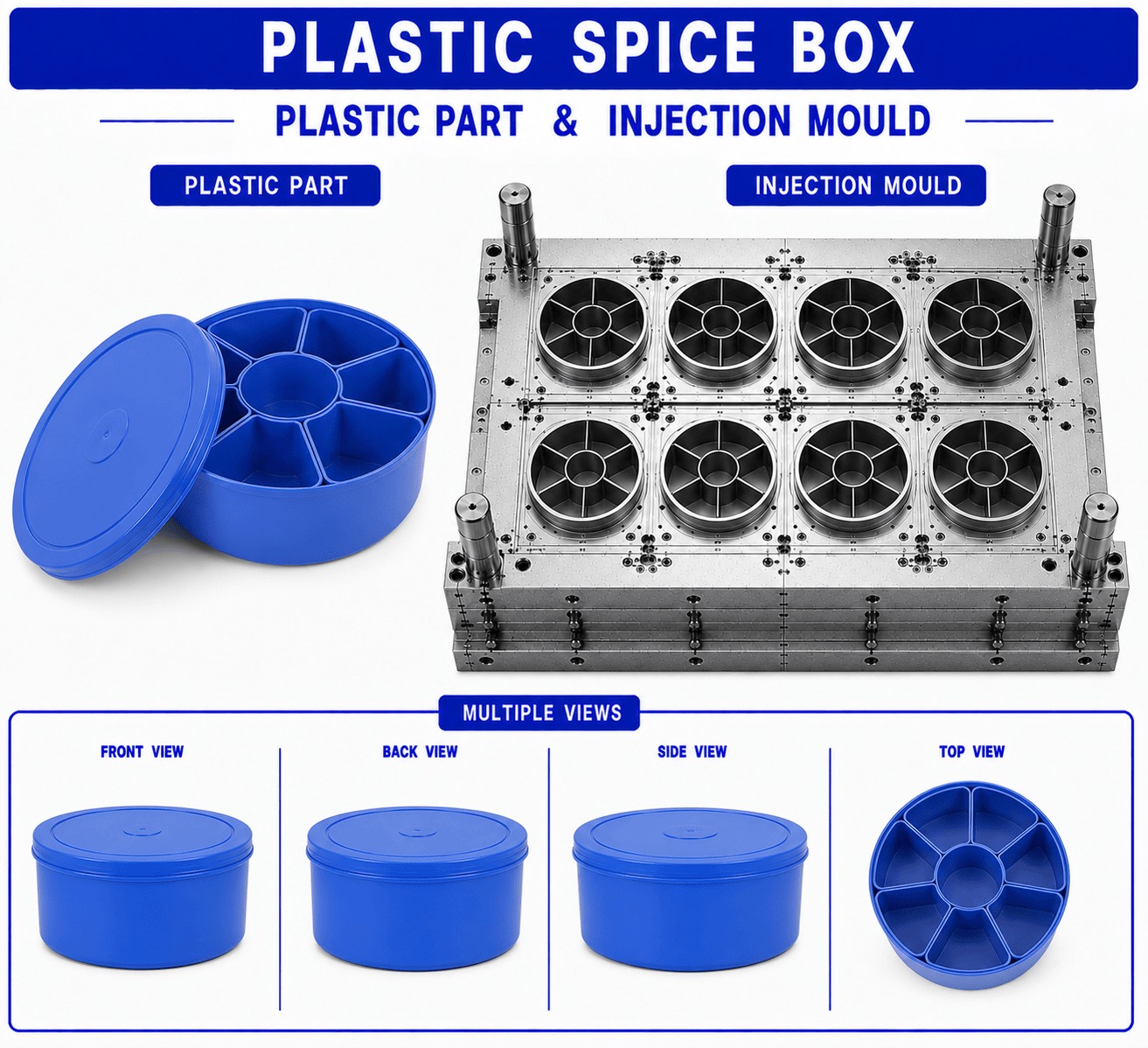 Plastic Spice Box Mould and Moulding Service